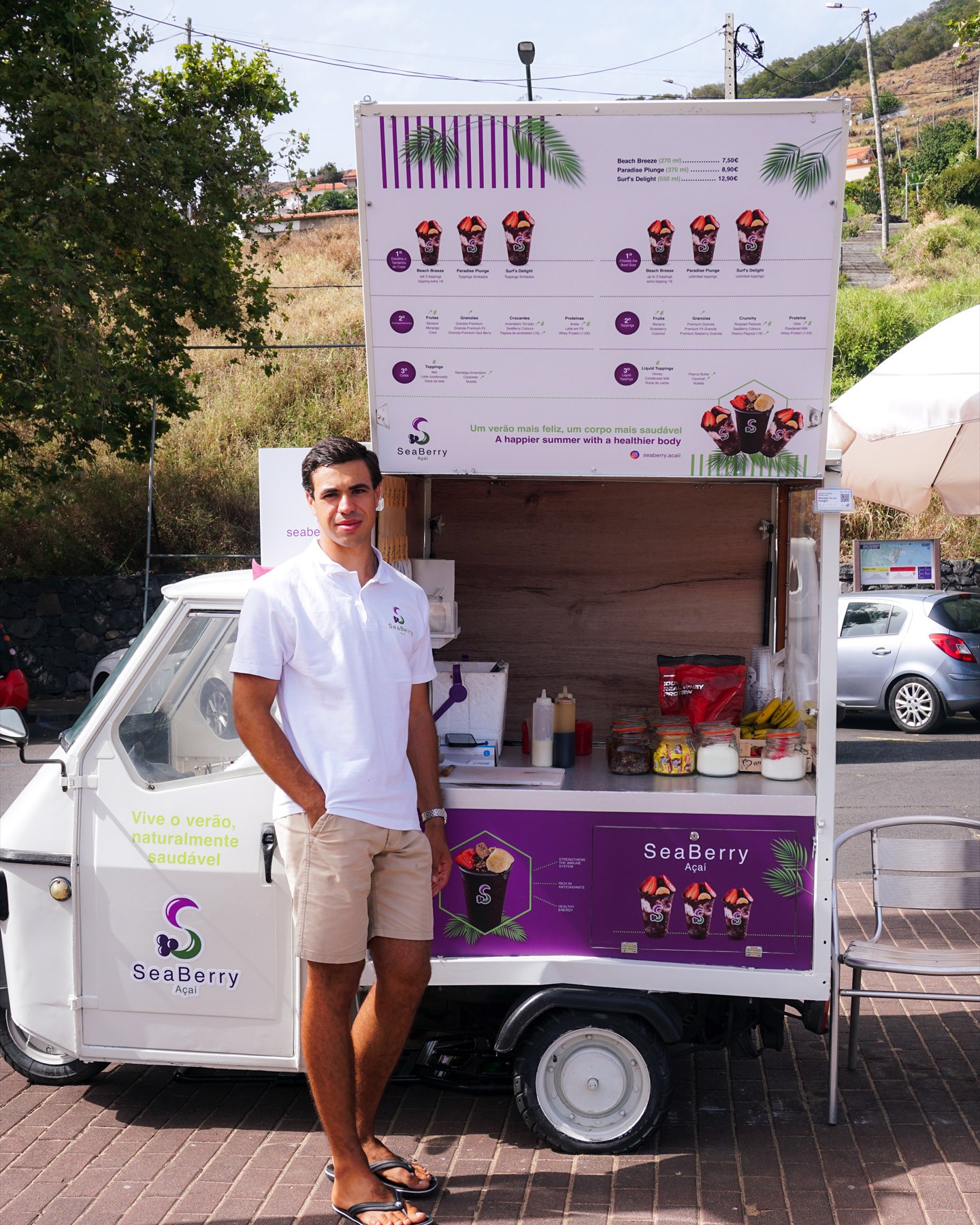Equipa Sea Berry na banca de Machico